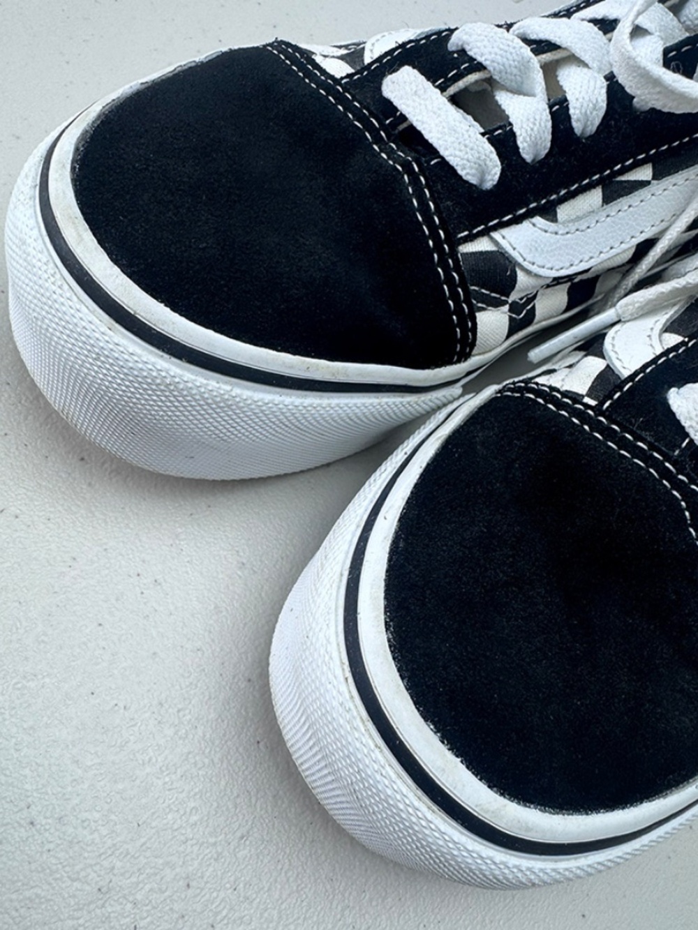 VANS Old Skool Black White Checkerboard Canvas Lace Up Sneakers: Men 5.5 Women 7 - Picture 8 of 10